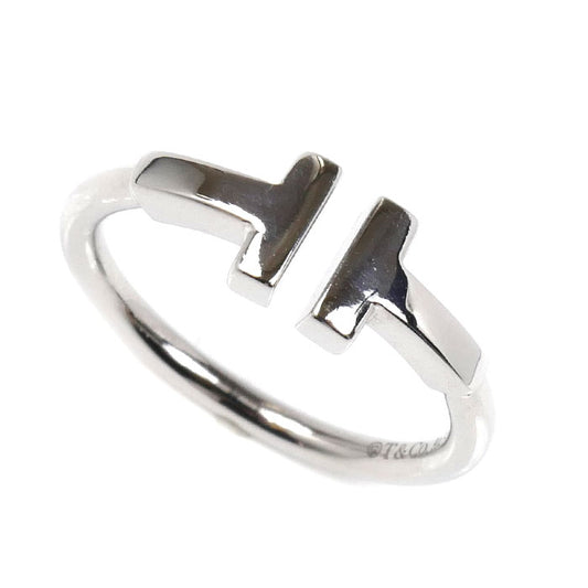 TIFFANY&Co. ティファニー K18WG ホワイトゴールド Tワイヤー リング・指輪 60148371 8号 3.0g レディース【中古】【美品】