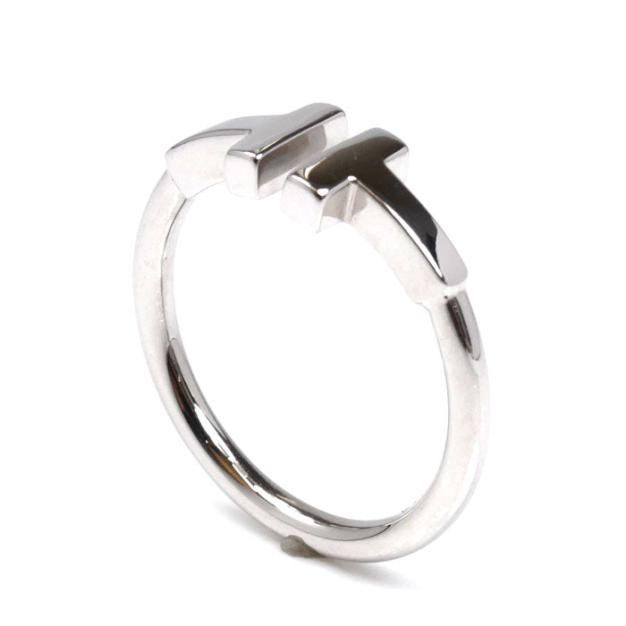 TIFFANY&Co. ティファニー K18WG ホワイトゴールド Tワイヤー リング・指輪 60148371 8号 3.0g レディース【中古】【美品】