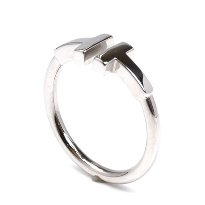 TIFFANY&Co. ティファニー K18WG ホワイトゴールド Tワイヤー リング・指輪 60148371 8号 3.0g レディース【中古】【美品】