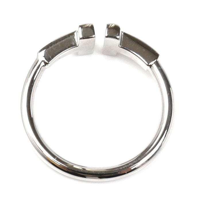 TIFFANY&Co. ティファニー K18WG ホワイトゴールド Tワイヤー リング・指輪 60148371 8号 3.0g レディース【中古】【美品】