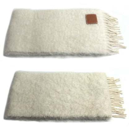 LOEWE ロエベ アナグラム マフラー ベージュ レディース【中古】