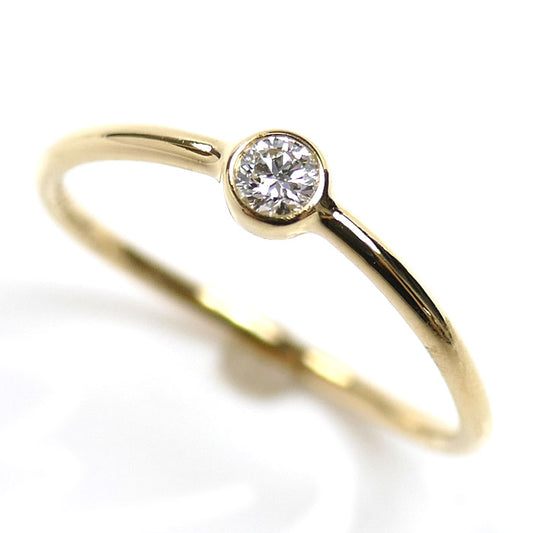 TIFFANY&Co. ティファニー K18YG イエローゴールド ウェーブ シングルロウ ダイヤ リング・指輪 60016988 7号 0.8g レディース【中古】【美品】