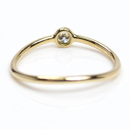 TIFFANY&Co. ティファニー K18YG イエローゴールド ウェーブ シングルロウ ダイヤ リング・指輪 60016988 7号 0.8g レディース【中古】【美品】