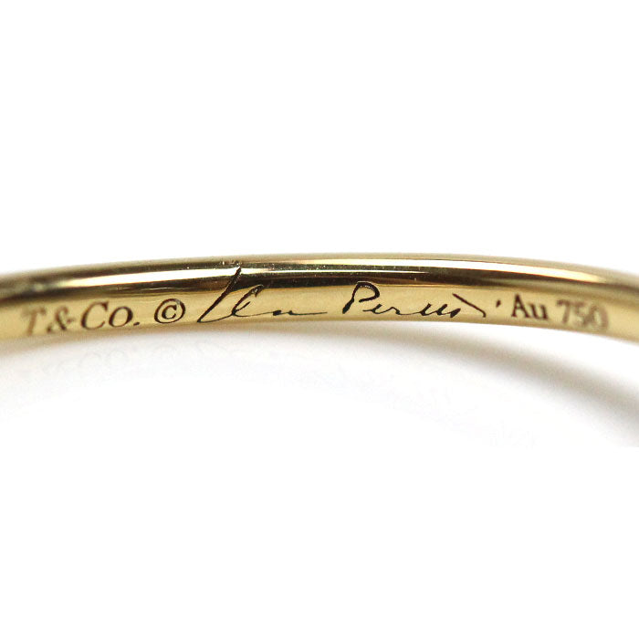 TIFFANY&Co. ティファニー K18YG イエローゴールド ウェーブ シングルロウ ダイヤ リング・指輪 60016988 7号 0.8g レディース【中古】【美品】