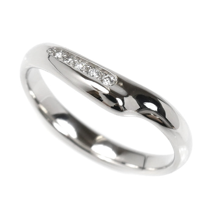 TIFFANY&Co. ティファニー Pt950プラチナ オープンハートバンド ダイヤ リング・指輪 15号 4.6g レディース【中古】【美品】