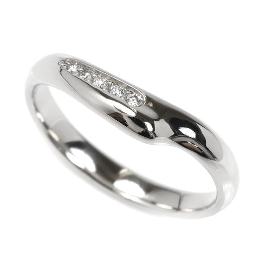 TIFFANY&Co. ティファニー Pt950プラチナ オープンハートバンド ダイヤ リング・指輪 15号 4.6g レディース【中古】【美品】