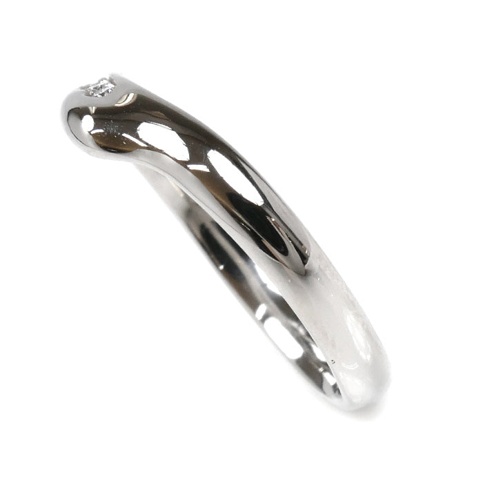 TIFFANY&Co. ティファニー Pt950プラチナ オープンハートバンド ダイヤ リング・指輪 15号 4.6g レディース【中古】【美品】