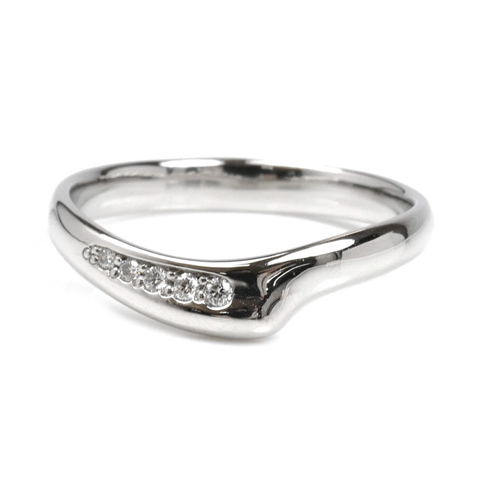 TIFFANY&Co. ティファニー Pt950プラチナ オープンハートバンド ダイヤ リング・指輪 15号 4.6g レディース【中古】【美品】