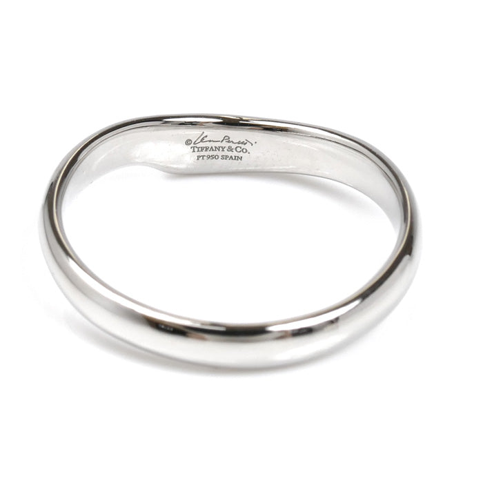 TIFFANY&Co. ティファニー Pt950プラチナ オープンハートバンド ダイヤ リング・指輪 15号 4.6g レディース【中古】【美品】