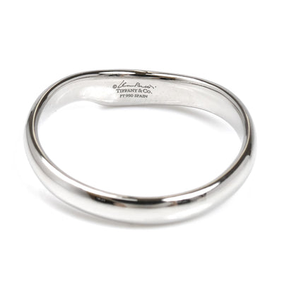 TIFFANY&Co. ティファニー Pt950プラチナ オープンハートバンド ダイヤ リング・指輪 15号 4.6g レディース【中古】【美品】