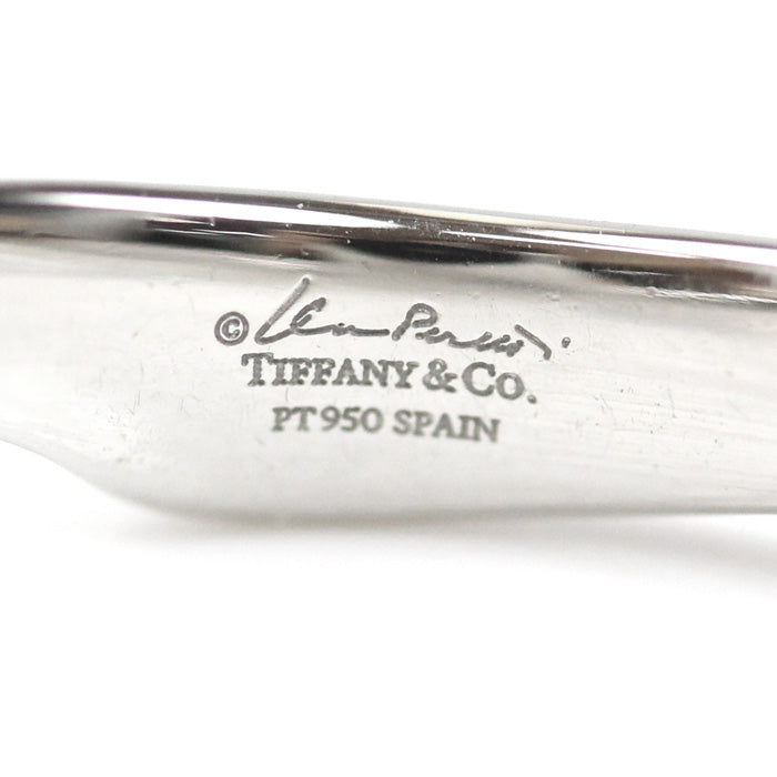 TIFFANY&Co. ティファニー Pt950プラチナ オープンハートバンド ダイヤ リング・指輪 15号 4.6g レディース【中古】【美品】