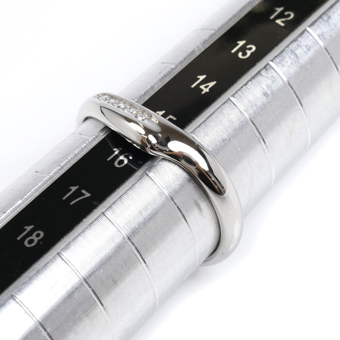 TIFFANY&Co. ティファニー Pt950プラチナ オープンハートバンド ダイヤ リング・指輪 15号 4.6g レディース【中古】【美品】