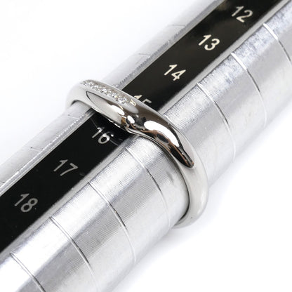 TIFFANY&Co. ティファニー Pt950プラチナ オープンハートバンド ダイヤ リング・指輪 15号 4.6g レディース【中古】【美品】