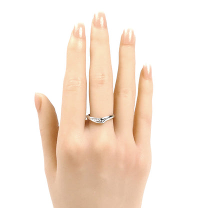 TIFFANY&Co. ティファニー Pt950プラチナ オープンハートバンド ダイヤ リング・指輪 15号 4.6g レディース【中古】【美品】