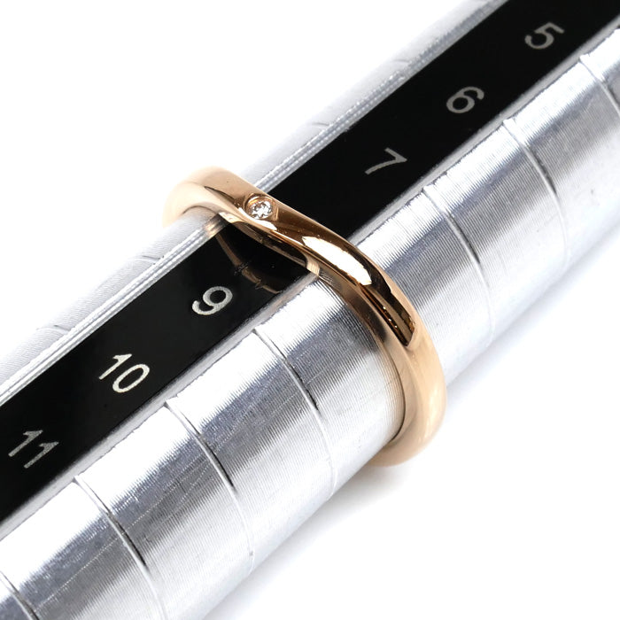 CARTIER カルティエ K18PG ピンクゴールド バレリーナ カーブ ウェディング 3P ダイヤ リング・指輪 B4098648 8号 48 2.3g レディース【中古】【美品】