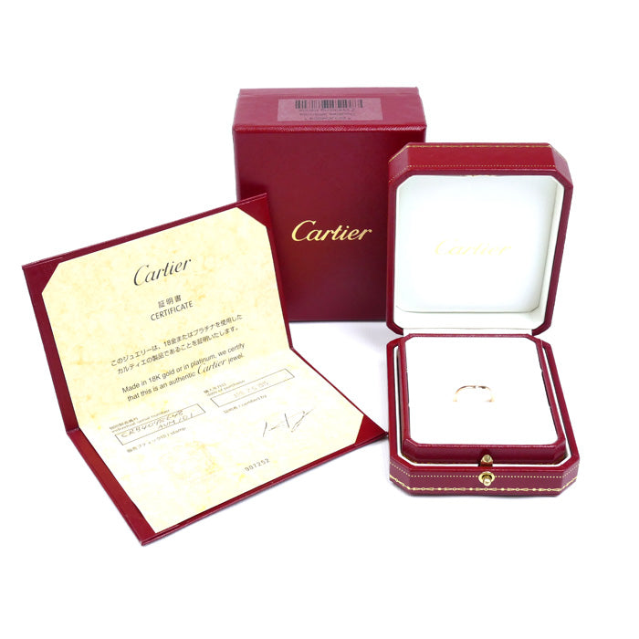 CARTIER カルティエ K18PG ピンクゴールド バレリーナ カーブ ウェディング 3P ダイヤ リング・指輪 B4098648 8号 48 2.3g レディース【中古】【美品】