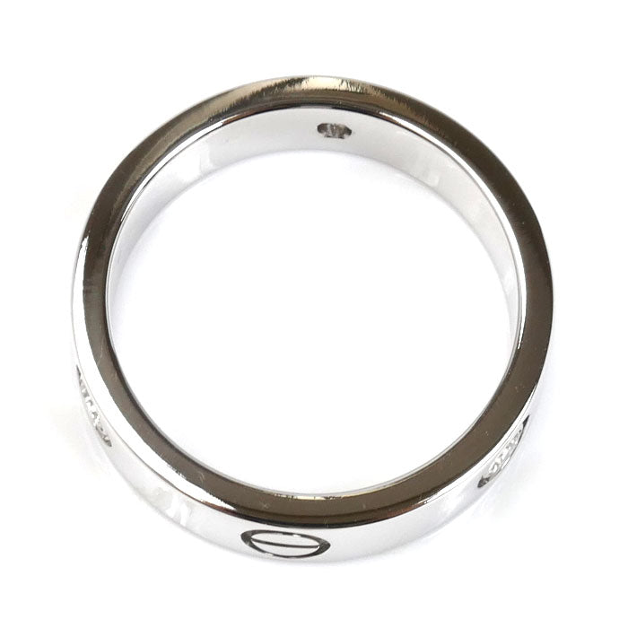 CARTIER カルティエ K18WG ホワイトゴールド ラブ ハーフ ダイヤ リング・指輪 B4032559 18.5号 59 9.9g レディース【中古】【美品】
