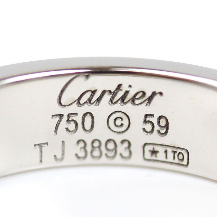 CARTIER カルティエ K18WG ホワイトゴールド ラブ ハーフ ダイヤ リング・指輪 B4032559 18.5号 59 9.9g レディース【中古】【美品】