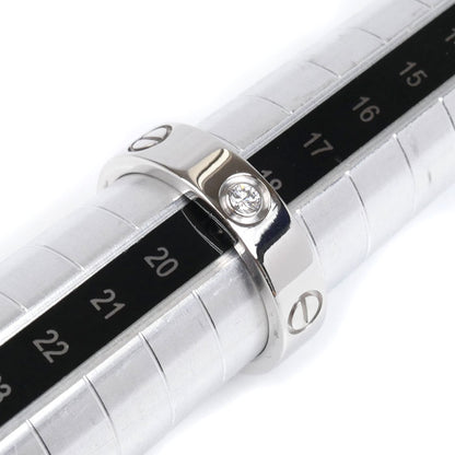 CARTIER カルティエ K18WG ホワイトゴールド ラブ ハーフ ダイヤ リング・指輪 B4032559 18.5号 59 9.9g レディース【中古】【美品】