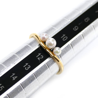 ete エテ K18YG イエローゴールド パール リング・指輪 パール約2.8～3.7mm 11号 1.5g レディース【中古】