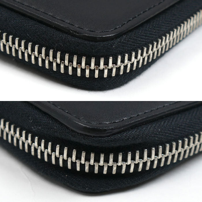 VALENTINO ヴァレンティノ ネックウォレット ロゴプリント 二つ折り財布 ブラック VY2P0P90LVN メンズ【中古】【美品】