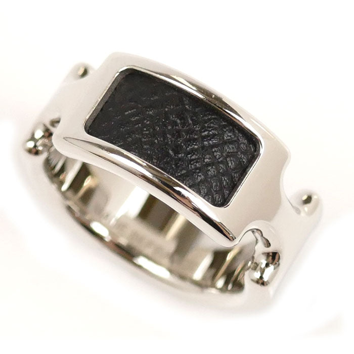 HERMES エルメス メタル レザー オランプPM リング・指輪 H500058 14号 レディース【中古】【美品】