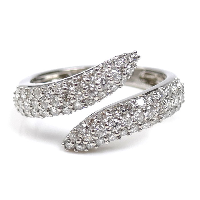 Pt900プラチナ ダイヤ リング・指輪 ダイヤモンド0.96ct 12号 6.4g レディース【中古】