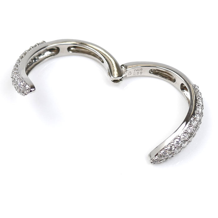 Pt900プラチナ ダイヤ リング・指輪 ダイヤモンド0.96ct 12号 6.4g レディース【中古】
