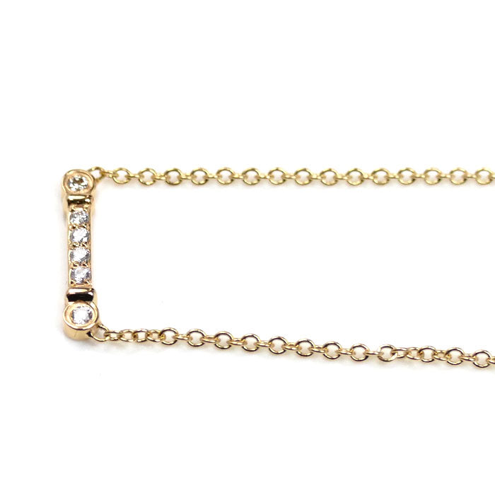 TIFFANY&Co. ティファニー K18YG イエローゴールド フルールドリス ステム ダイヤ ネックレス 1.8g 40cm レディース【中古】