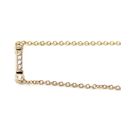 TIFFANY&Co. ティファニー K18YG イエローゴールド フルールドリス ステム ダイヤ ネックレス 1.8g 40cm レディース【中古】