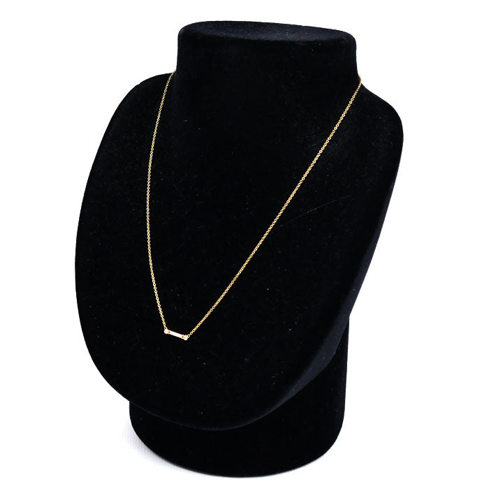 TIFFANY&Co. ティファニー K18YG イエローゴールド フルールドリス ステム ダイヤ ネックレス 1.8g 40cm レディース【中古】