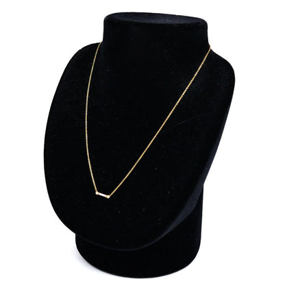 TIFFANY&Co. ティファニー K18YG イエローゴールド フルールドリス ステム ダイヤ ネックレス 1.8g 40cm レディース【中古】