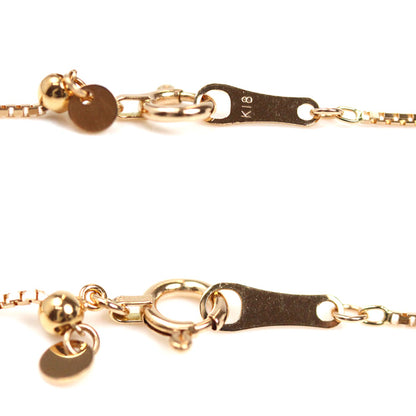 K18PG ピンクゴールド ネックレス ベネチアン 2.0g ～45cm フリーチェーン レディース【中古】【美品】