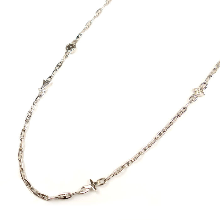 LOUIS VUITTON ルイ・ヴィトン メタル LV スピード ネックレス M02225 OB2284 58cm レディース【中古】【美品】