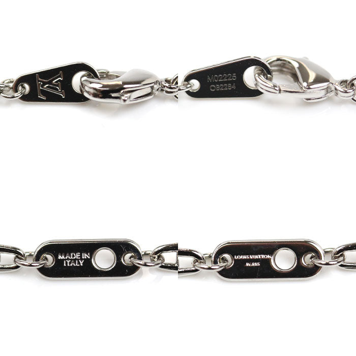 LOUIS VUITTON ルイ・ヴィトン メタル LV スピード ネックレス M02225 OB2284 58cm レディース【中古】【美品】