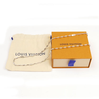 LOUIS VUITTON ルイ・ヴィトン メタル LV スピード ネックレス M02225 OB2284 58cm レディース【中古】【美品】