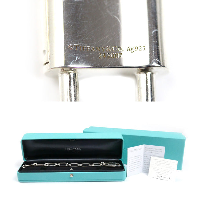 TIFFANY&Co. ティファニー シルバー925 1837 ダブルロック ラージ ブレスレット 73247217 30.1g 19cm レディース【中古】