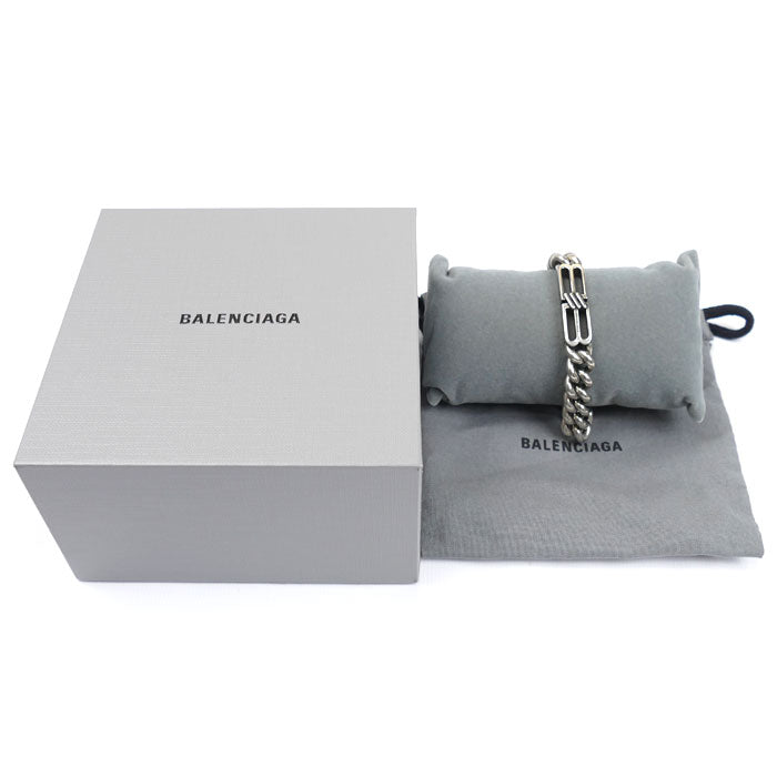 BALENCIAGA バレンシアガ メタル BB ICONグルメット ブレスレット 718493 
M 44.6g 19cm ユニセックス【中古】【美品】