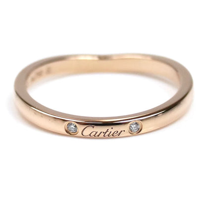 CARTIER カルティエ K18PG ピンクゴールド バレリーナ カーブ ウェディング 3P ダイヤ リング・指輪 B4098654 13.5号 54 2.5g レディース【中古】