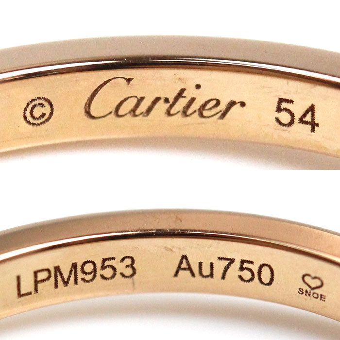 CARTIER カルティエ K18PG ピンクゴールド バレリーナ カーブ ウェディング 3P ダイヤ リング・指輪 B4098654 13.5号 54 2.5g レディース【中古】
