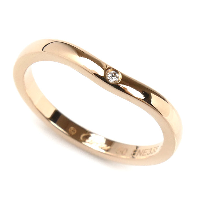CARTIER カルティエ K18PG ピンクゴールド バレリーナ カーブ ウェディング 3P ダイヤ リング・指輪 B4098650 10号 50 2.4g レディース【中古】【美品】