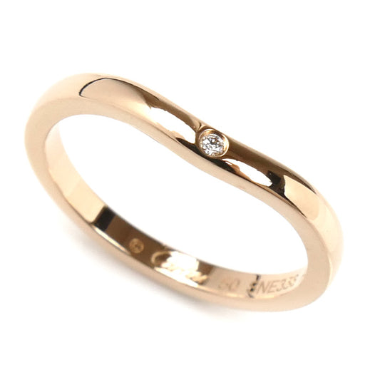 CARTIER カルティエ K18PG ピンクゴールド バレリーナ カーブ ウェディング 3P ダイヤ リング・指輪 B4098650 10号 50 2.4g レディース【中古】【美品】