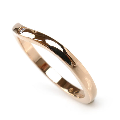 CARTIER カルティエ K18PG ピンクゴールド バレリーナ カーブ ウェディング 3P ダイヤ リング・指輪 B4098650 10号 50 2.4g レディース【中古】【美品】
