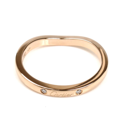 CARTIER カルティエ K18PG ピンクゴールド バレリーナ カーブ ウェディング 3P ダイヤ リング・指輪 B4098650 10号 50 2.4g レディース【中古】【美品】