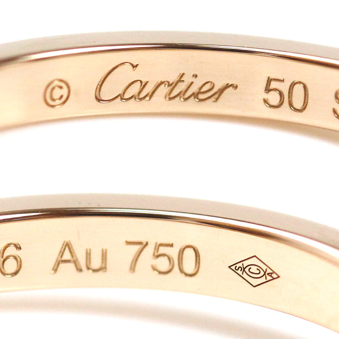 CARTIER カルティエ K18PG ピンクゴールド バレリーナ カーブ ウェディング 3P ダイヤ リング・指輪 B4098650 10号 50 2.4g レディース【中古】【美品】