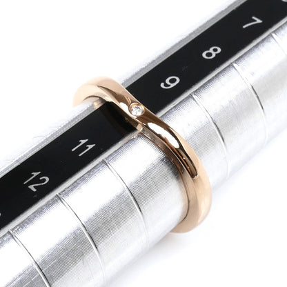CARTIER カルティエ K18PG ピンクゴールド バレリーナ カーブ ウェディング 3P ダイヤ リング・指輪 B4098650 10号 50 2.4g レディース【中古】【美品】