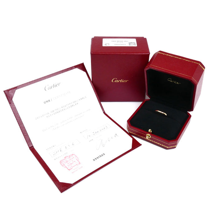 CARTIER カルティエ K18PG ピンクゴールド バレリーナ カーブ ウェディング 3P ダイヤ リング・指輪 B4098650 10号 50 2.4g レディース【中古】【美品】