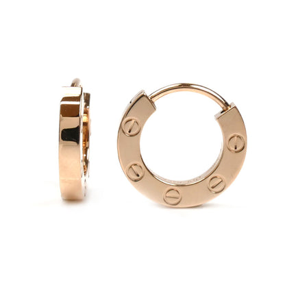 CARTIER カルティエ K18PG ピンクゴールド ラブ Love single hoop ピアス B8301422 3.0g セット レディース【中古】【美品】
