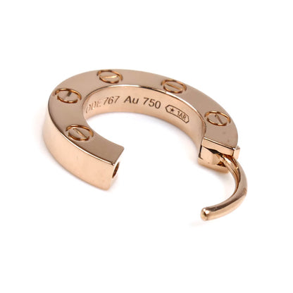 CARTIER カルティエ K18PG ピンクゴールド ラブ Love single hoop ピアス B8301422 3.0g セット レディース【中古】【美品】
