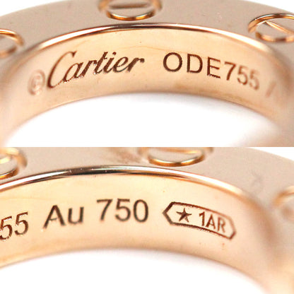 CARTIER カルティエ K18PG ピンクゴールド ラブ Love single hoop ピアス B8301422 3.0g セット レディース【中古】【美品】